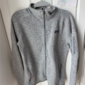 Patagonia Light Gray fullzip better sweater large